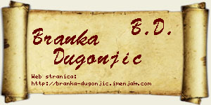 Branka Dugonjić vizit kartica